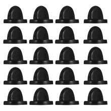50St Brooch Buckles Rubber Zwart, Eenvoudig Te Installeren Pins