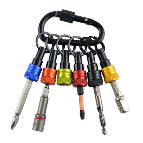 6Pcs Hex Shank Screwdriver Bit Holder Quick Changing-Red 2