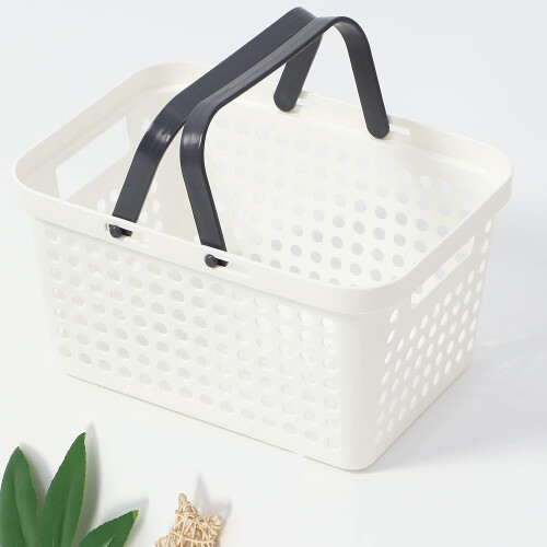 Rectangular Storage Tray, Durable PP Plastic Ensures Longevity, Hollow Structure Offers Superior Stability, Portable Organizer Bin for Household & 1
