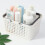 Rectangular Storage Tray, Durable PP Plastic Ensures Longevity, Hollow Structure Offers Superior Stability, Portable Organizer Bin for Household & 3