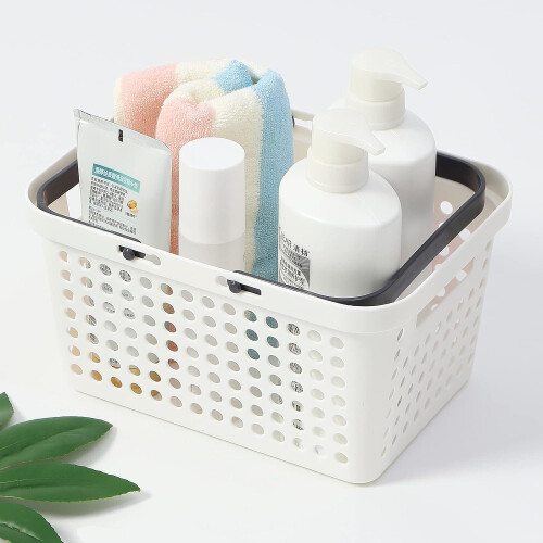 Rectangular Storage Tray, Durable PP Plastic Ensures Longevity, Hollow Structure Offers Superior Stability, Portable Organizer Bin for Household & 2