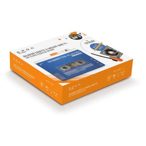Reprodutor de Cassete - BIGBEN - Bluetooth - REWIND+ - Azul 1
