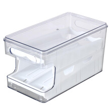 Eggs Organization Box Large Capacity Slide Organizer For Pantry Storage And Retrieval Stackable Clear Case