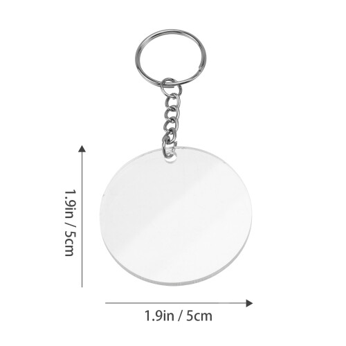 1 Set Transparante Sleutelhanger Met Sleutelringen Diy 1