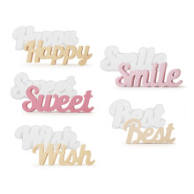 5Pcs Blessing Words Resin Silicone Mould Letter Shape Silicone