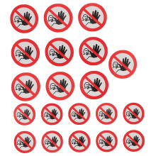 20 Unidades Placas Avisos Autocolantes Sinalização
