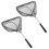 2 Unidades Mini Red Triangular Plegable Para Pescado 50 Cm Negro 1