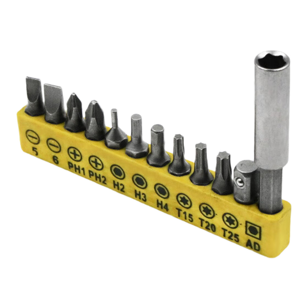 12Pc Multiple Screwdriver Bit Set For Precise Work 55Mm Extended 7755000255556