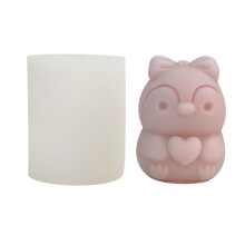 3D Love Penguins Candle Mould Animal Silicone Molds Casting
