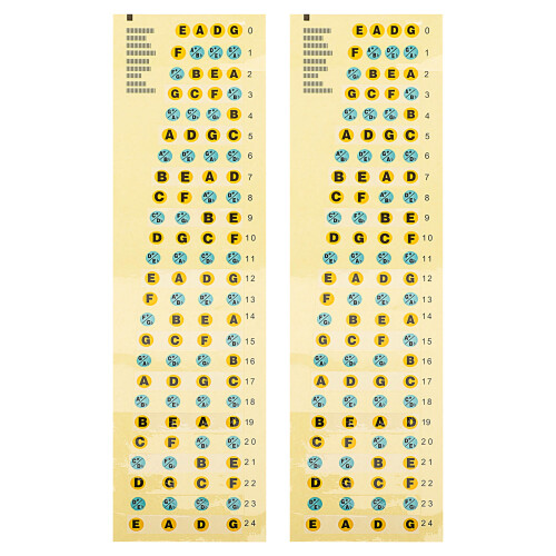 2 Pezzi Adesivi Basso Mappa Note Tastiera Per Principianti