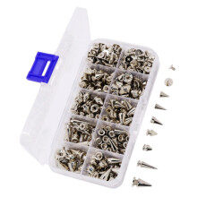 354Pcs Metal Punk Warhead Screw Rivets Studs Crafts Leather Belt