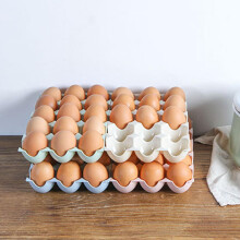 Fridge Egg Organizer Wheat Fiber PP Material, Space Saving Storage Container For Refrigerator, Fits Standard Eggs