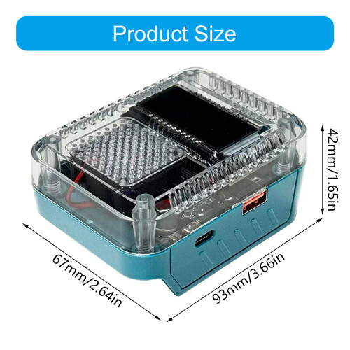 140W PD3.1 Type C Digital Display Battery Adapter Converter 2