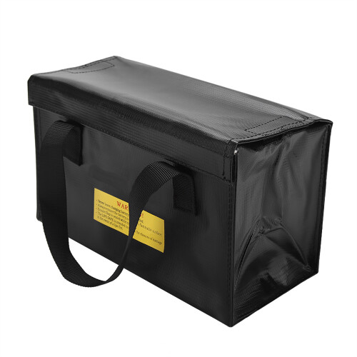 Portable Handle Design Battery Charging Case, Fireproof Flame Retardant Material Safe Charging Pouch, Hook and Loop Closure Water-Resistant Explosionp 1