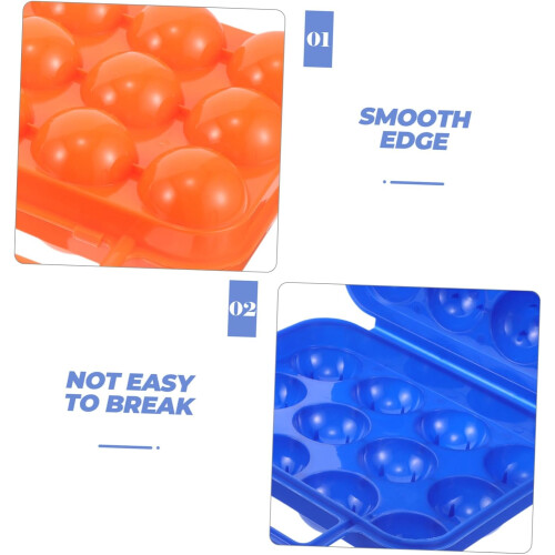 Egg Storage Box Two Pack With Handle Egg Storage Basket Refrigerator Organizer Camping Picnic Carrier Shockproof 1