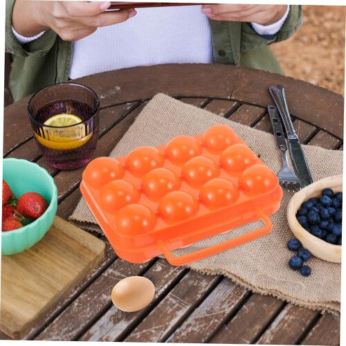 Egg Storage Box Two Pack With Handle Egg Storage Basket Refrigerator Organizer Camping Picnic Carrier Shockproof 2