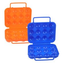 Egg Protection Box 2 Pack Camping Egg Holder Plastic ABS Blue Egg Carton Organizer For Refrigerator Container