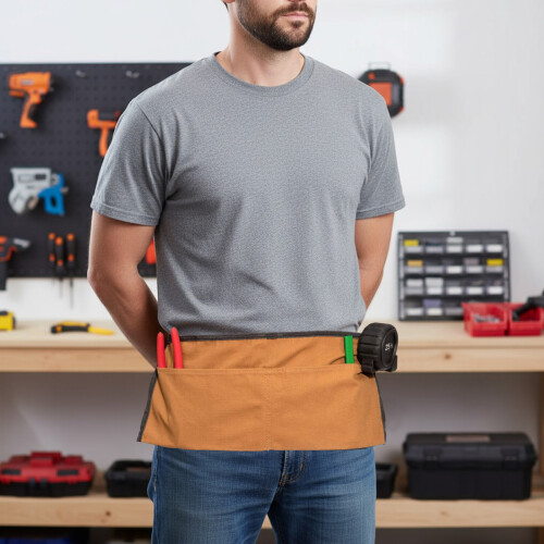 Pocket Tool Belts Gardening Belt Adjustable Utility Belt-Black 2