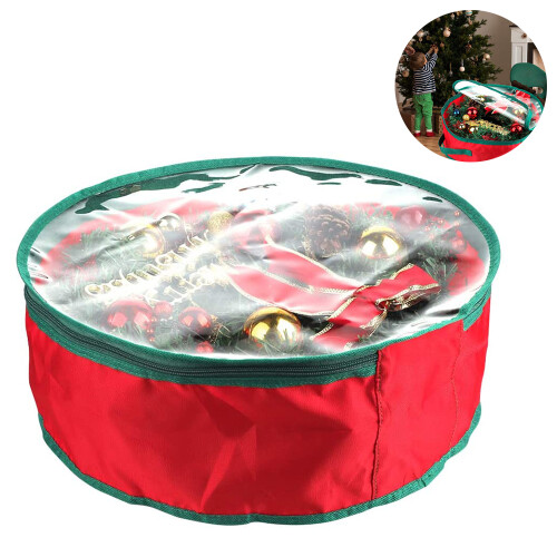 Festive Wreath Storage Solution, Enhances Your Decorative Experience With Dust Proof Container For Safe Keeping