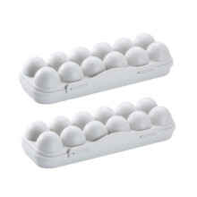 Egg Holder 2Piece Plastic Egg Carrier Box For Fridge Storage Tray, Dispenser Function, Household Use Storage Case