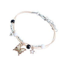 Längenverstellbares Armband mit-Schwarz