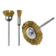 3Pcs Coppers Iron Rotating Brushes 2.35mm Arbor Size Multi