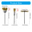 3Pcs Coppers Iron Rotating Brushes 2.35mm Arbor Size Multi 3