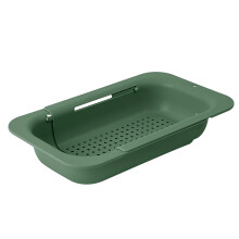 Colador plegable para usar sobre el fregadero, cesta escurridora expandible con marco retráctil y drenaje eficiente, utensilio de cocina