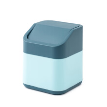 Lixeira compacta com controle de odores, tampa basculante, ideal para casa, escritório, banheiro, mesa ou espaços pequenos. Elegante recipiente