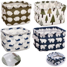 Fabric Storage Bins, Durable And Sturdy Collapsible Box Organizers, Foldable To 2.54cm, For Home Office Outdoor Organization, Set Of 4