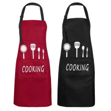 Kochschürze für Damen und Herren, verstellbare Küchenschürze mit doppelten Vordertaschen, leichte Latzschürze zum Backen, Grillen und Gärtnern,
