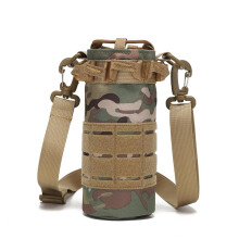 Tactical Molle Water Bottle Pouch Travel Mesh Bottle Bag With Drawstring Open Breathable Bottom Strap