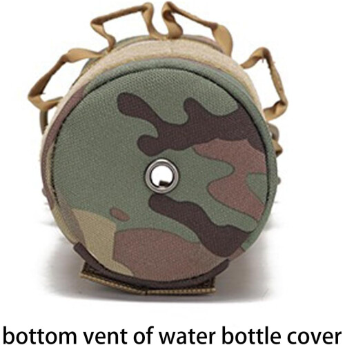Tactical Molle Water Bottle Pouch Travel Mesh Bottle Bag With Drawstring Open Breathable Bottom Strap 2