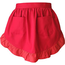Schürzen für Damen mit Taschen, Küchenschürze, Kellnerschürze, Kostüm mit süßem Rüschenkleid im Vintage-Stil, leichte, stylische und weiche