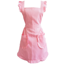 Dicke Stoffschürze für Damen, Taillenschürze mit Taschen zum Kochen, Reinigen und Backen, maschinenwaschbar, mit verstellbarem Verschluss
