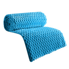 Coral Fleece deken met geruit patroon Microvezel-Blauwe Stijl 1