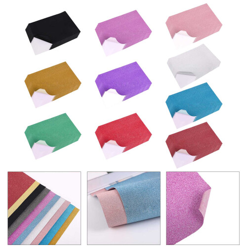 10 Sheets Glitter Paper for DIY Craft  Art Projects-Green 2