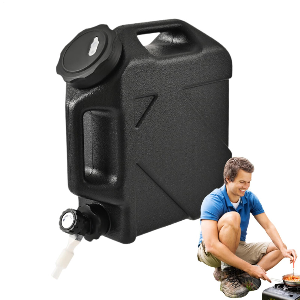 Camping Water Tank 10L Water Storage Container With Tap No Leakage For Outdoor Camping Picnic Hiking Barbecue Car Black