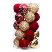 Festival Christmas Balls Collection Delicate-burgundy gold