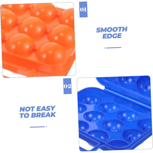 Egg Storage Boxes Two Pack Portable Outdoor Egg Baskets With Handles For Outdoor Box Protection 1