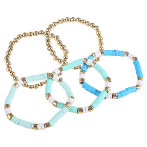 5 Peças Pulseiras Bohemias Polimerizada Para Mulheres