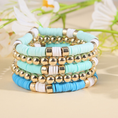 5 Peças Pulseiras Bohemias Polimerizada Para Mulheres 1