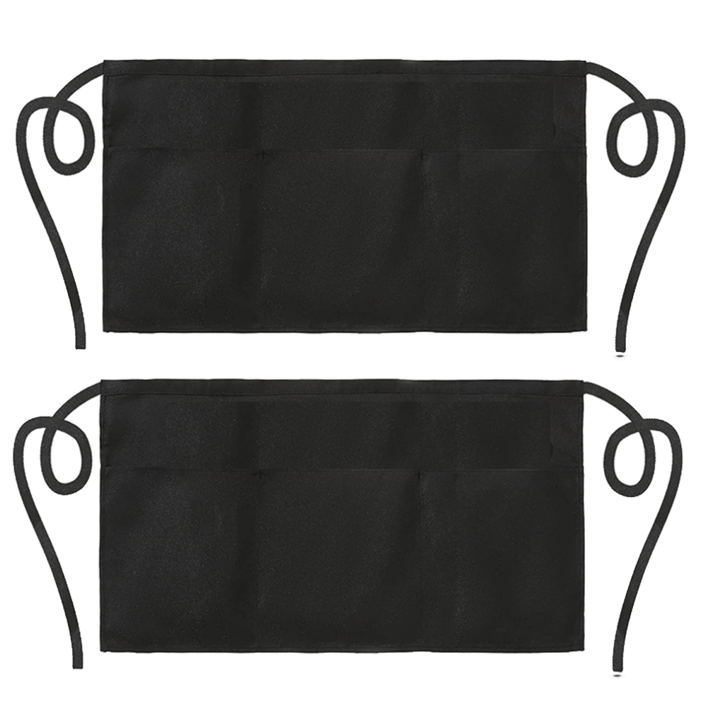 Stain Resistant Waist Apron With Long Waist Strap, Machine Washable Three Divided Pockets, Lightweight But Durable Professional Hemmed Apron For Chefs 9454554749297