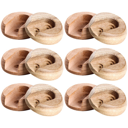 6 Pares De Soquetes De Madeira Para Haste De