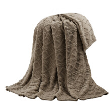 Couverture chaude d'hiver en peluche, châle de-marron Style 1