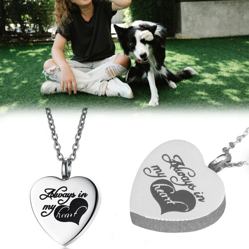 Love Pattern Memory Necklace Cremation-Pendant with 60cm ch 2