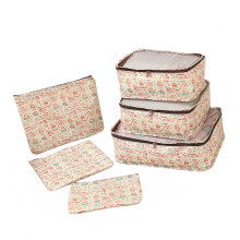 Multifunctionele 6-delige bagage-organiserende kubussen-Abrikoos