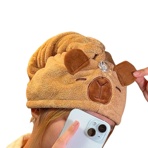 Serviette de cheveux en microfibre-Ca tridimensionnel