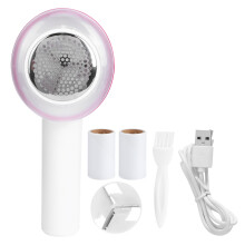 Aparat de ras portabil pentru țesături cu mâner ergonomic, îndepărtator de scame de înaltă performanță cu cutie vizuală pentru bile de