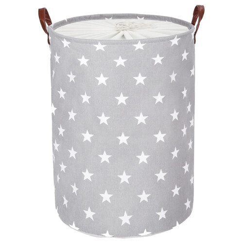 Dust-proof Laundry Storage Bin, Lightweight and Sturdy Foldable Hamper with Waterproof Lining, Drawstring Closure for Secure Containment, Collapsible